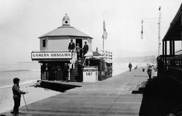 Santa Monica’s camera obscura was built in 1899 and originally located on the beach.