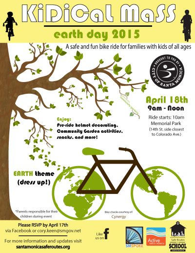 Kidical Mass Earth Day 2015 Flyer