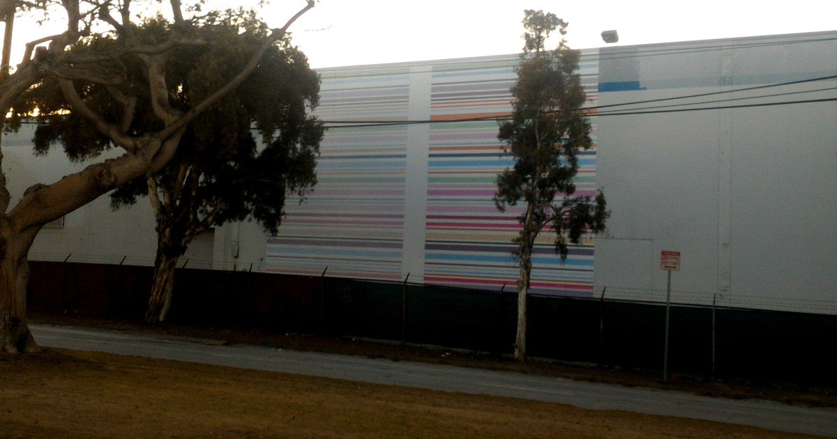 The proposed color scheme for the building's exterior.