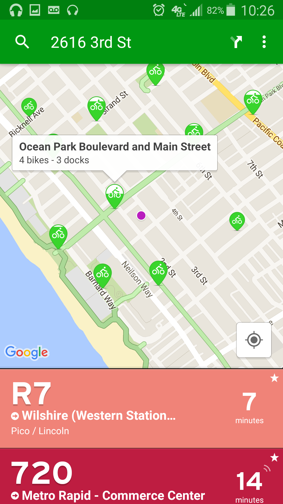 Hubs near Ocean Park and Main Street on the south side of Santa Monica. An additional four hubs will be added in Venice.