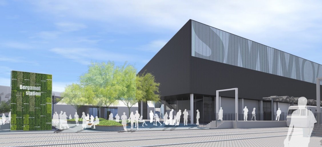 A rendering of Bergamot Station Arts Center as envisioned by Worthe Real Estate