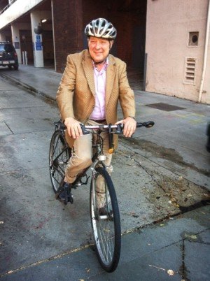 Frank Gruber on a Bike