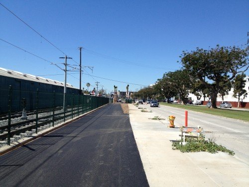 The Expo Bike Path, just east of 26th Street in Santa Monica.