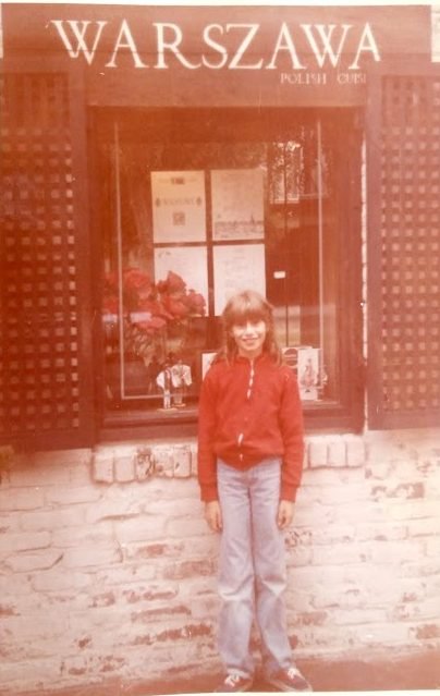 Congdon's sister, Ania Lejman, who is currently active in helping run the restaurant, standings in front of the building many years ago. Photo courtesy of Natazsa Congdon.