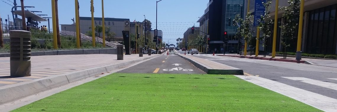 The eastern end of the Colorado Esplanade cycle track.