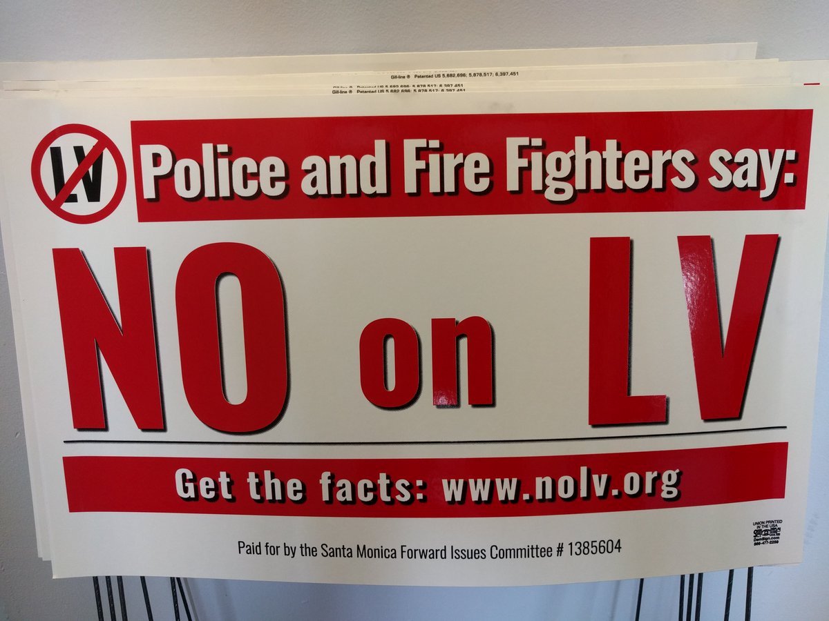 The local police and firefighter unions are No on LV because they believe that it will require a city-wide vote on rebuilds and repairs of buildings larger than 32 feet.